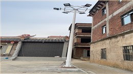 广东陆丰大安镇安乐村高杆灯安装工程