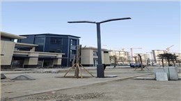 山西运城临猗县丰喜大道逸豪苑小区玉兰灯安装